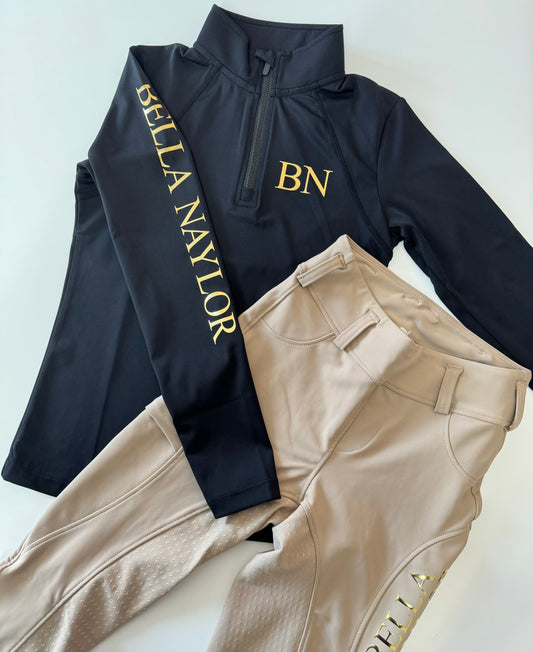 Young Rider | Black Long Sleeve Base Layer