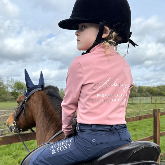 Young Rider | Pink Long Sleeve Base Layer