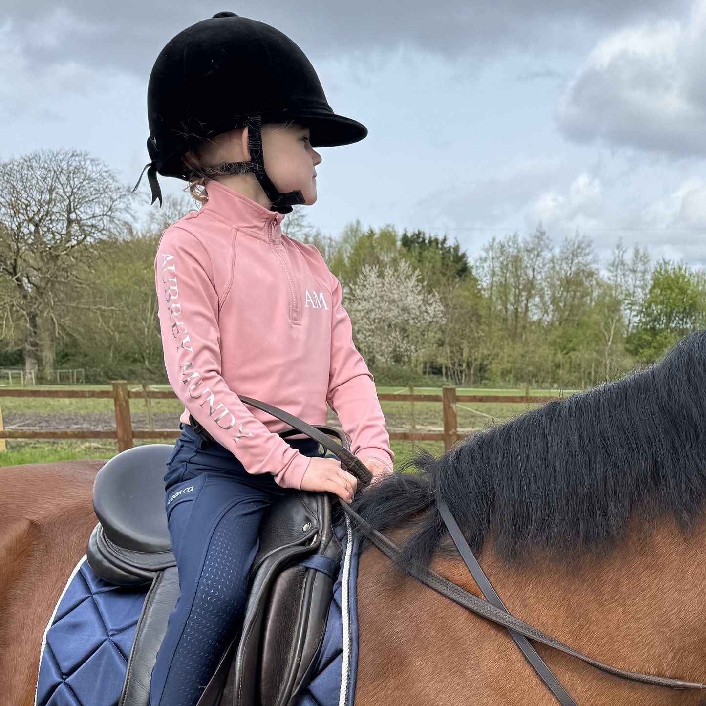 Young Rider | Pink Long Sleeve Base Layer