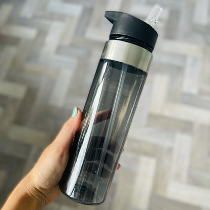 Personalised black water bottle