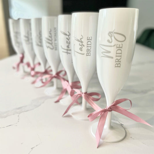 Premium Personalised Wedding Champagne Flutes