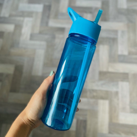 Personalised blue water bottle