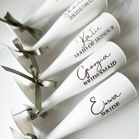 Wedding Personalised Champagne Flutes